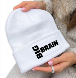  Téli Sapka Fehér Beanie Meleg Pamut Stílusos Big Brain Ajándék (Czapka Zimowa Biała BIG BRAIN)