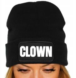  Téli Sapka Fekete Beanie Pamut Ajándék Trendy Viral Tiktok Bohóc (Czapka Zimowa Czarna CLOWN)