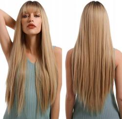  Emmor hosszú szőke paróka egyenes hajjal és sötét gyökerekkel (EBPP800)