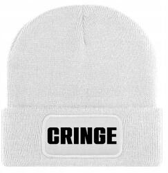  Sapka Fehér Téli Őszi Pamut Cringe Beanie Univerzális Ajándék (Czapka Zimowa Biała CRINGE)