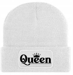  Sapka Fehér Téli Őszi Pamut Queen Beanie Univerzális Ajándék (Czapka Zimowa Biała QUEEN)