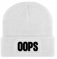  Téli Sapka Fehér Beanie Meleg Pamut Trendek Stílusos Oops Ajándék (Czapka Zimowa Biała OOPS)