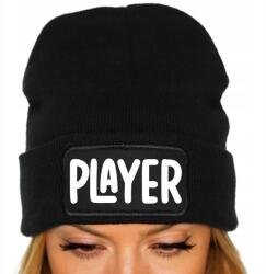  Téli Sapka Fekete Beanie Pamut Ajándék Trendy Viral Tiktok Player (Czapka Zimowa Czarna PLAYER)