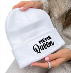  Téli Sapka Fehér Beanie Meleg Pamut Stílusos Meme Queen Ajándék (Czapka Zimowa Biała MEME QUEEN)