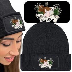  Meleg Téli Sapka Fekete Vegana Divatos Minták