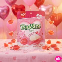 Amos Sweets Peelerz Gummy Lips 65 g - Hámozható, gyümölcsös gumicukor