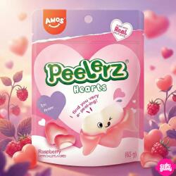 Amos Sweets Peelerz Gummy Hearts 65 g - Hámozható, gyümölcsös gumicukor