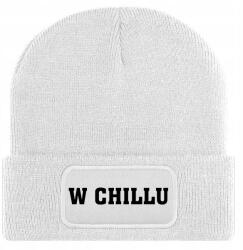  Sapka Fehér Téli Őszi Pamut Chillu Beanie Unisex Ajándék (Czapka Zimowa Biała W CHILLU)