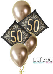  Héliumos luficsokor szülinapra - 50-es - INGYENES GLS szállítással (LUFI765363)