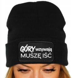  Beanie Téli Sapka Fekete Ajándék Hegyrajongóknak A Hegyek Hívnak, Hogy Menjek (Czapka CZARNA GÓRY WZYWAJĄ MUSZĘ IŚĆ)