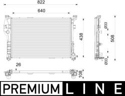 MAHLE Chladič motora MAHLE CR 2786 000P (CR 2786 000P)