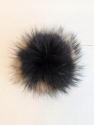  Pompon sapka nagy, természetes szőrméből, festett