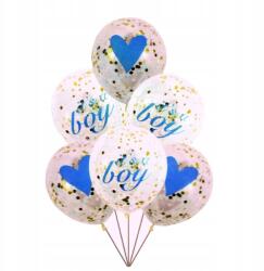 Go Party Kik KX5866_1 Felfújható lufi konfettivel It's A Boy 6 db-os szett kék