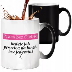 Style Couture Mágikus Bögre Fekete Matt Munka Nélküled Ajándék Kollégának