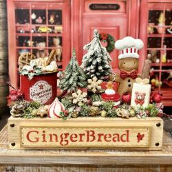 Kreativ Karácsonyi asztali dísz "GingerBread" II