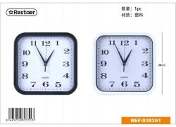  Négyzet alakú műanyag falióra 28 cm Stílusos és funkcionális (939351)