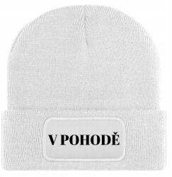  Sapka Fehér Téli Őszi Pamut Vékony Beanie Unisex Ajándék (Czapka Zimowa Biała CIENKI)