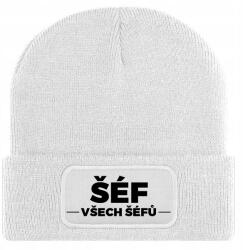  Sapka Fehér Téli Őszi Pamut Főnök Minden Főnök Ajándék (Czapka Zimowa Biała SZEF WSZYSTKICH SZEFÓW)