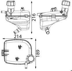 MAHLE Vyrovnávacia nádobka chladiacej kvapaliny MAHLE CRT 336 000S (CRT 336 000S)