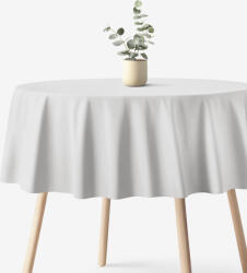 Goldea pamut asztalterítő - világosszürke - kör alakú Ø 110 cm