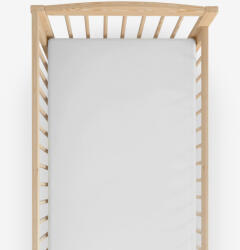 Goldea gyermek pamut lepedő kiságyba - világosszürke 70 x 140 cm