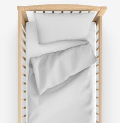 Goldea gyermek pamut ágyneműhuzat kiságyba - világosszürke 90 x 120 és 40 x 60 cm
