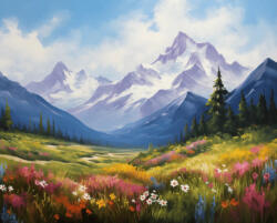 Alkotásutca Elvarázsolt rét - Számfestő készlet kereten 40x50