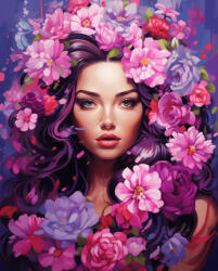 Alkotásutca Virág szimfónia - Számfestő készlet kereten 40x50