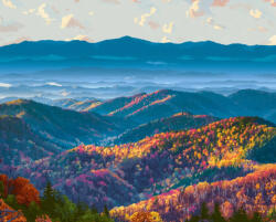 Alkotásutca Great Smoky Mountains nemzeti park - Számfestő készlet kereten 40x50