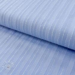  Pamutvászon VOILE LUREX Stripes light blue
