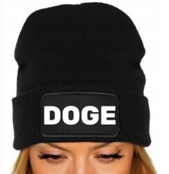  Téli Sapka Fekete Beanie Pamut Ajándék Trendy Viral Tiktok Doge (Czapka Zimowa Czarna DOGE)