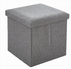 Smukee Összecsukható puff tárolórekesszel 38 x 38 x 38 cm szürke (20HD062802)
