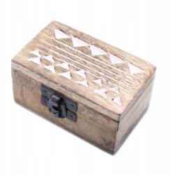  Kis fa doboz Azték mintás (WWIB-04)