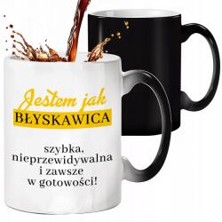 Style Couture Mágikus Bögre Fekete Olyan Vagyok, Mint Egy Villám Ajándék Egy Munkatársnak