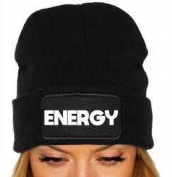  Téli Sapka Fekete Beanie Pamut Ajándék Trendy Viral Tiktok Energy (Czapka Zimowa Czarna ENERGY)