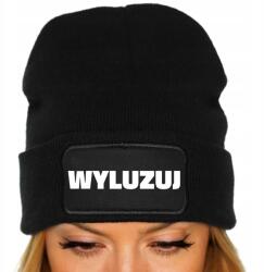  Téli Sapka Fekete Beanie Pamut Ajándék Trendy Viral Tiktok Lazíts (Czapka Zimowa Czarna WYLUZUJ)