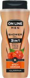 On Line Men tusfürdő 3az1ben testre, arcra és hajra Spicy Orange 410 ML (5903116749021)
