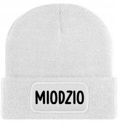  Téli Sapka Fehér Beanie Meleg Pamut Trendek Stílusos Méz Ajándék (Czapka Zimowa Biała MIODZIO)