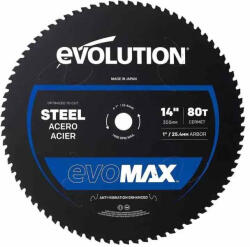 Evolution Disc pentru fierastrau circular, taiere otel EVOMAX Evolution M355CMT-80CSM, O355 x 25.4 mm, 80 dinti (EVOM355CMT-80CSM)