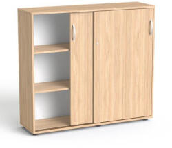 MAYAH Szekrény, 3 rendező magas, tolóajtós, polcos, MAYAH "Freedom SV-13", tölgy (SV-K312 K/ IBXSZ13T) - iroszer24