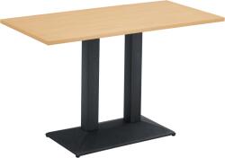 Mobikon Masa sufragerie, bistro, DTD laminat stejar metal negru Rinaldo 120x60x75 cm (0000397582)