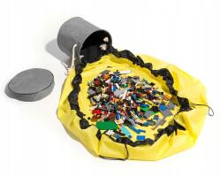 Gadget Master Master Összecsukható játékkosár játszószőnnyel 2 az 1-ben szürke/sárga (2823)