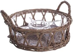 Bizzotto Bol sticla cu 5 compartimente in cos rachita Ø 30 cm x 15 h (BI0555082)