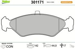 VALEO Sada brzdových platničiek kotúčovej brzdy VALEO 301171 (301171)