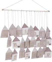 Bizzotto Calendar Advent Craciun din textil bej 60x70 cm (0935602deco)