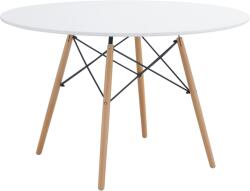 Mobikon Masa dining mdf alb lemn natur Demin 120x74 cm (0000394036)