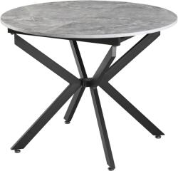 Mobikon Masa dining extensibila fier negru mdf gri Abero 100x100-140x75 cm (0000400786)