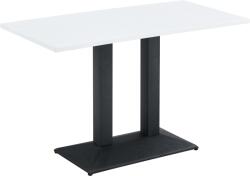 Mobikon Masa sufragerie, bistro, DTD laminat alb metal negru Rinaldo 120x60x75 cm (0000397581)