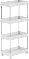 Mobikon Raft otel plastic alb cu roti Aliol 40x22x85 cm (0000376892) Raft