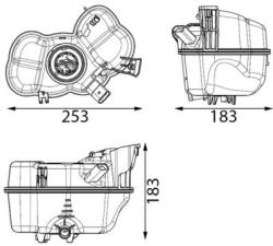MAHLE Vyrovnávacia nádobka chladiacej kvapaliny MAHLE CRT 349 000S (CRT 349 000S)